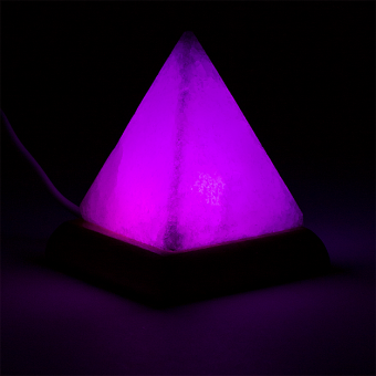 Mini Mood Salzlampe Pyramide weiß USB+LED