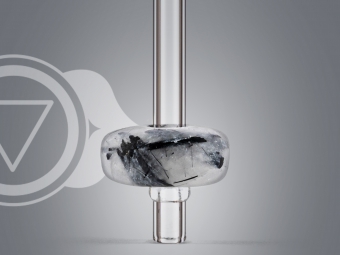 Glasstrohhalm Crystal Straw - Turmalinquarz