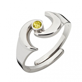 Power-Erdgöttin-Ring mit gelbem Saphir