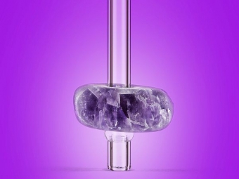 Glasstrohhalm Crystal Straw - Amethyst